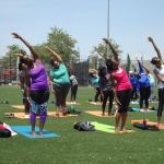 Alternate side stretch - Breathe Brownsville Brooklyn Yoga Festival