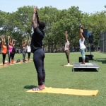 Sun Saluations begin - Breathe Brownsville Brooklyn Yoga Festival