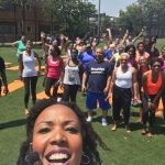 Taking a break for our selfie-video - Breathe Brownsville Brooklyn Yoga Festival